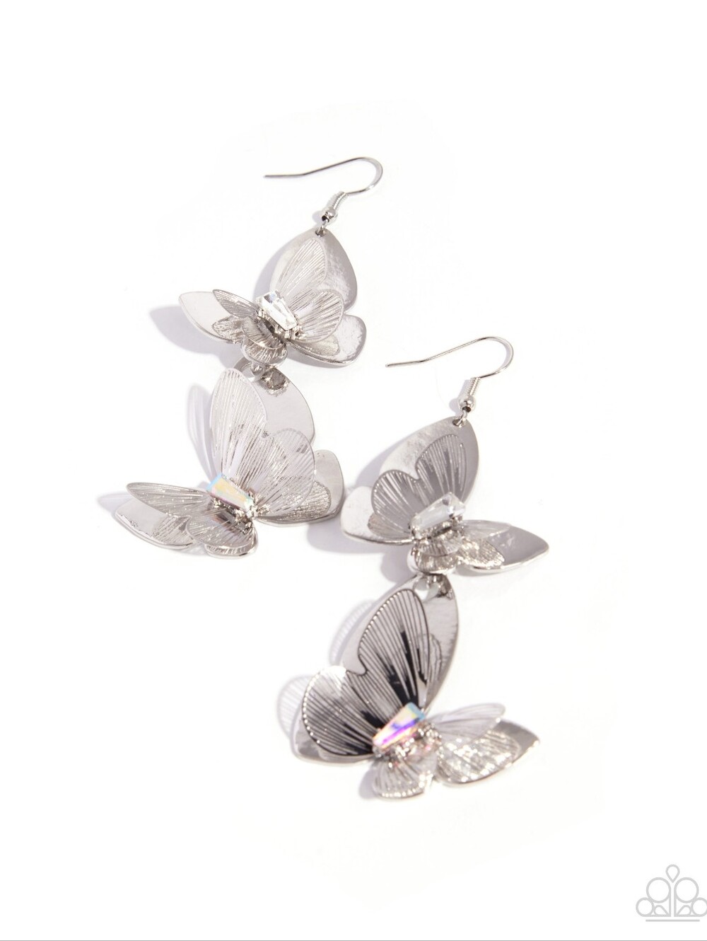 Paparazzi Aerial Accuracy - White Earrings